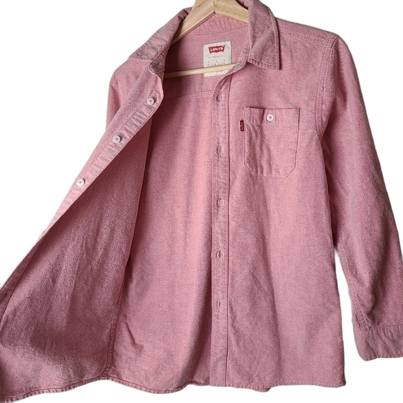 Levi's pink  long-sleeved buttoned down kids shirt - Picture 8 of 11
